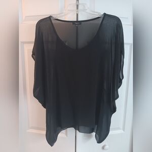 Babaton Aritzia Leif 100 Percent Silk Dolman Sleeves Sheer Drape Blouse. Size M.